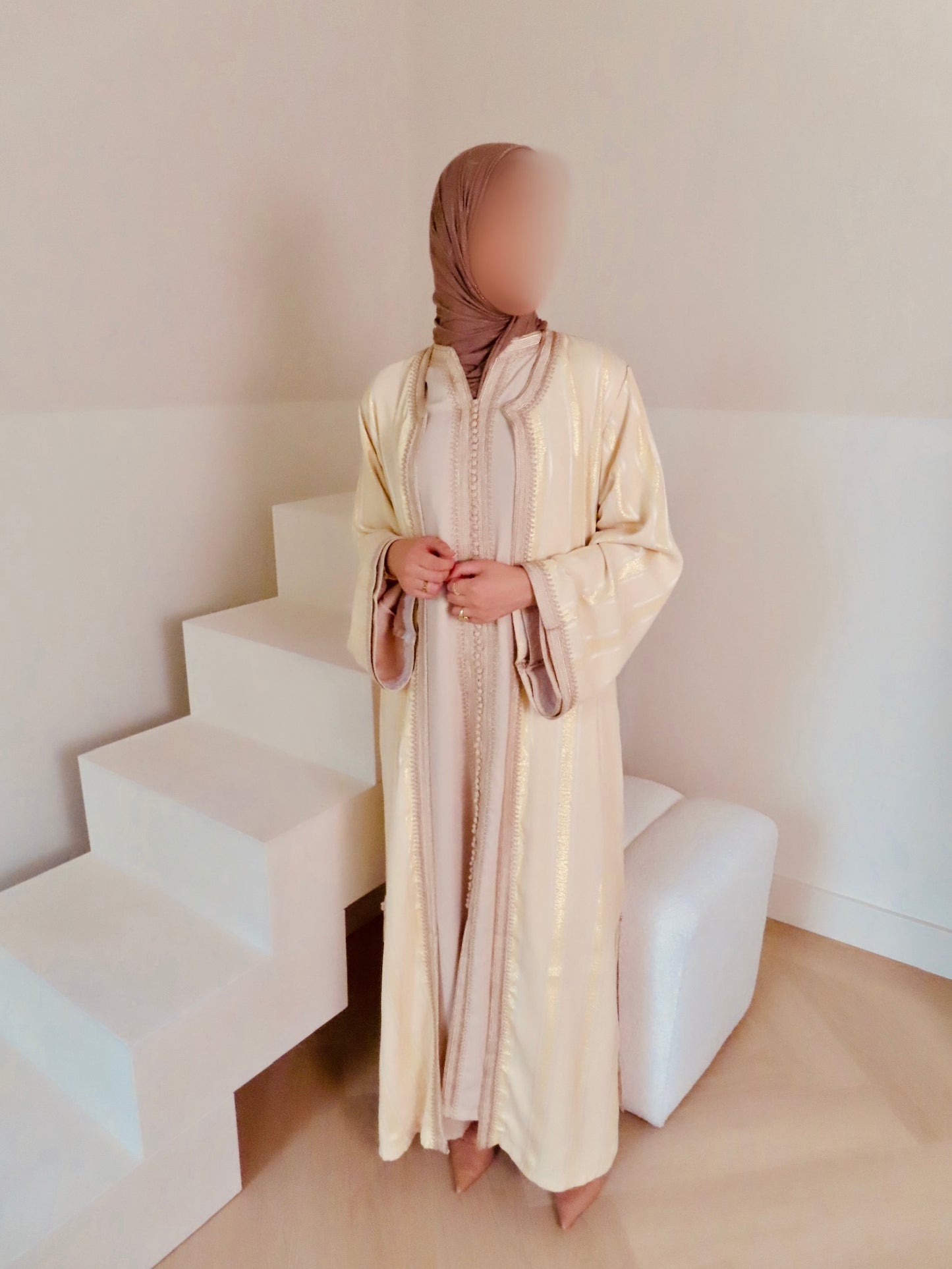 Jouhara Crêpe Two-Piece Qaftan Set – Eid Exclusive