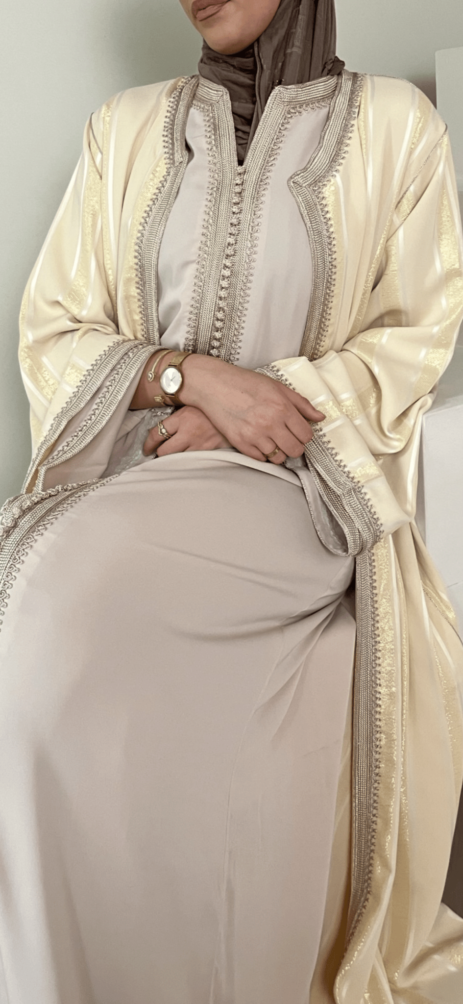 Jouhara Crêpe Two-Piece Qaftan Set – Eid Exclusive