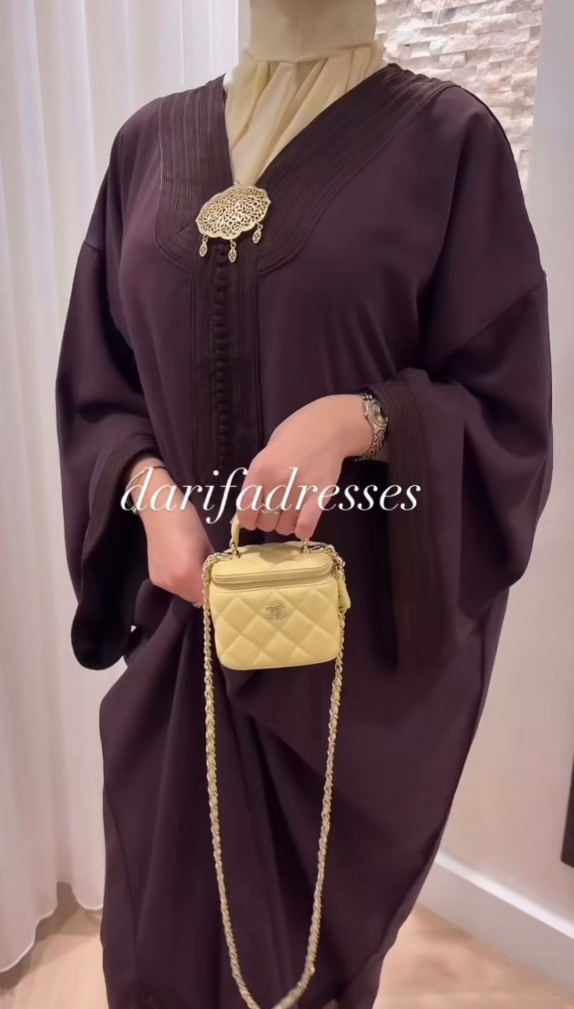 Layan Qaftan Chocolate Brown