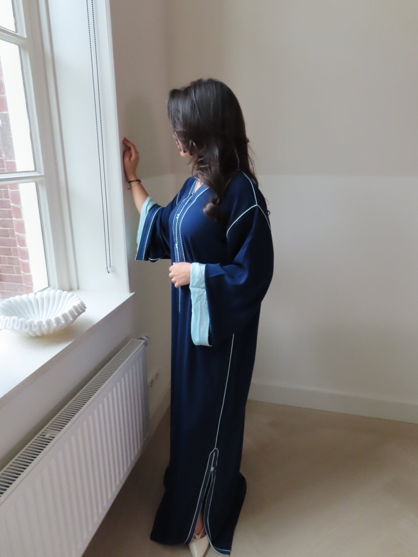 Qaftan Amira – Dark Blue x Baby Blue