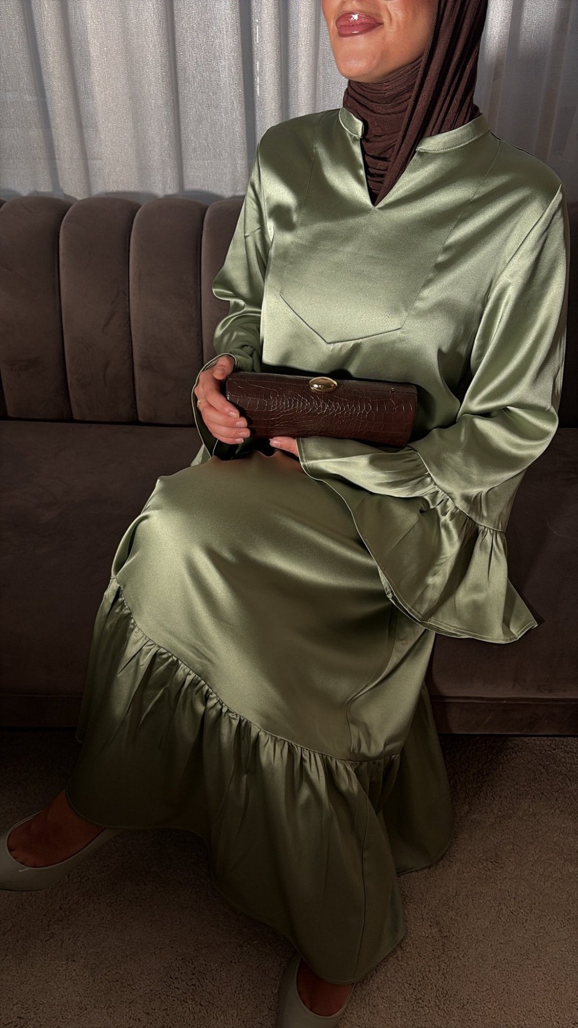 Amara Qaftan dress Pistashio