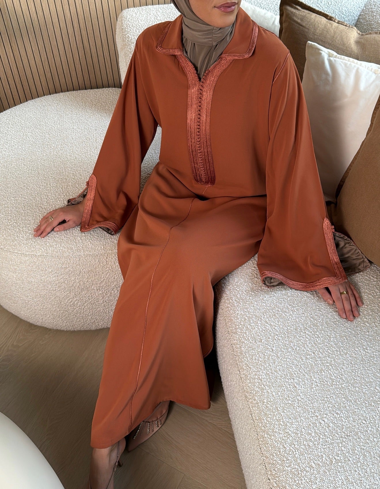 Qaftan Tasneem Terracotta x Taupe