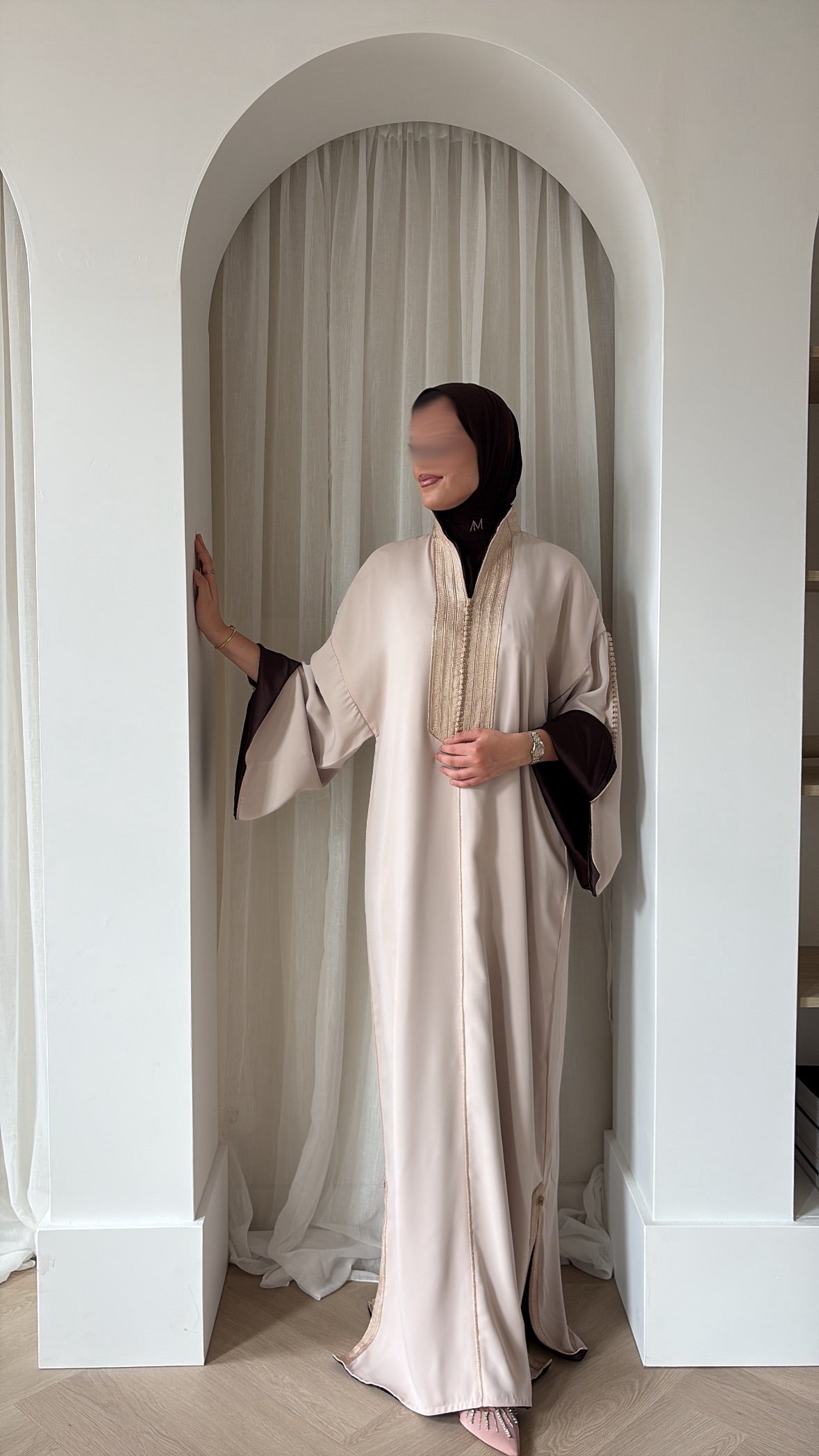 Yara Qaftan – Beige x Brown
