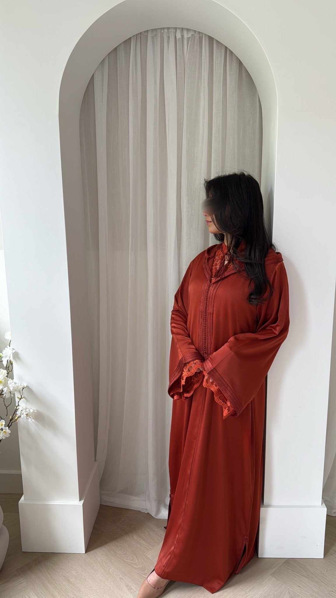 Eid Exclusive x Nooré Two-Piece Terracotta x Lace Jellaba