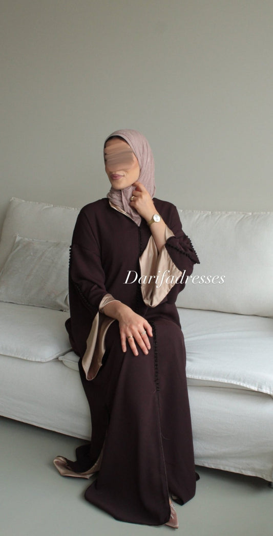 Qaftan Nisa Brown x Beige