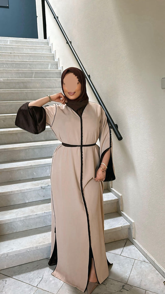 Qaftan Nisa Beige x Brown