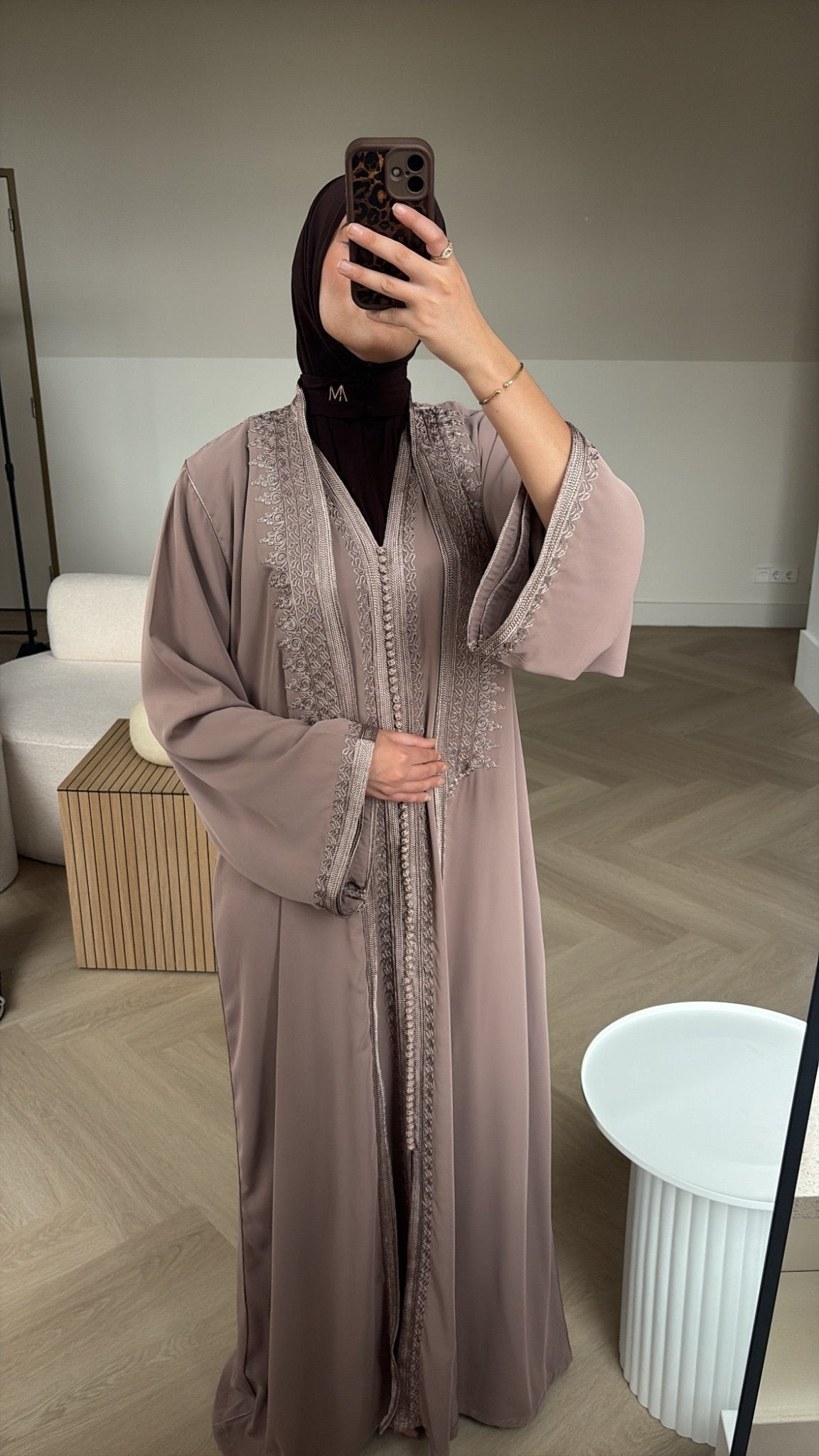 Two-Piece Qaftan Sara – Royal Taupe