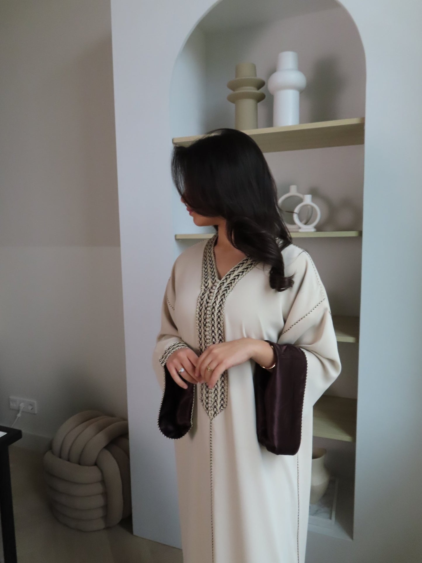 Qaftan Amira Beige x Brown