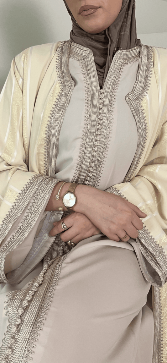 Jouhara Crêpe Two-Piece Qaftan Set – Eid Exclusive