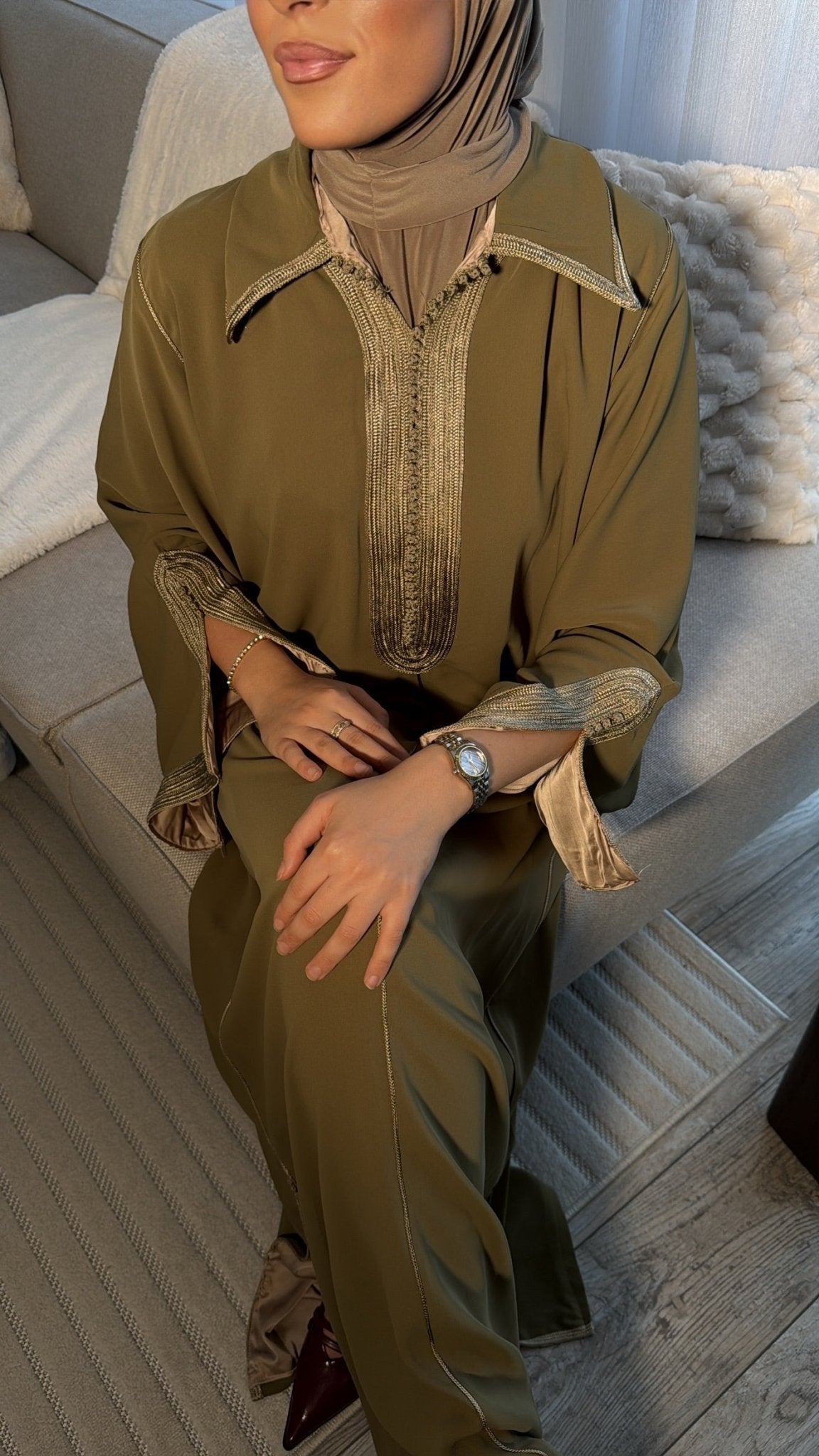 Qaftan Tasneem Sage Olive
