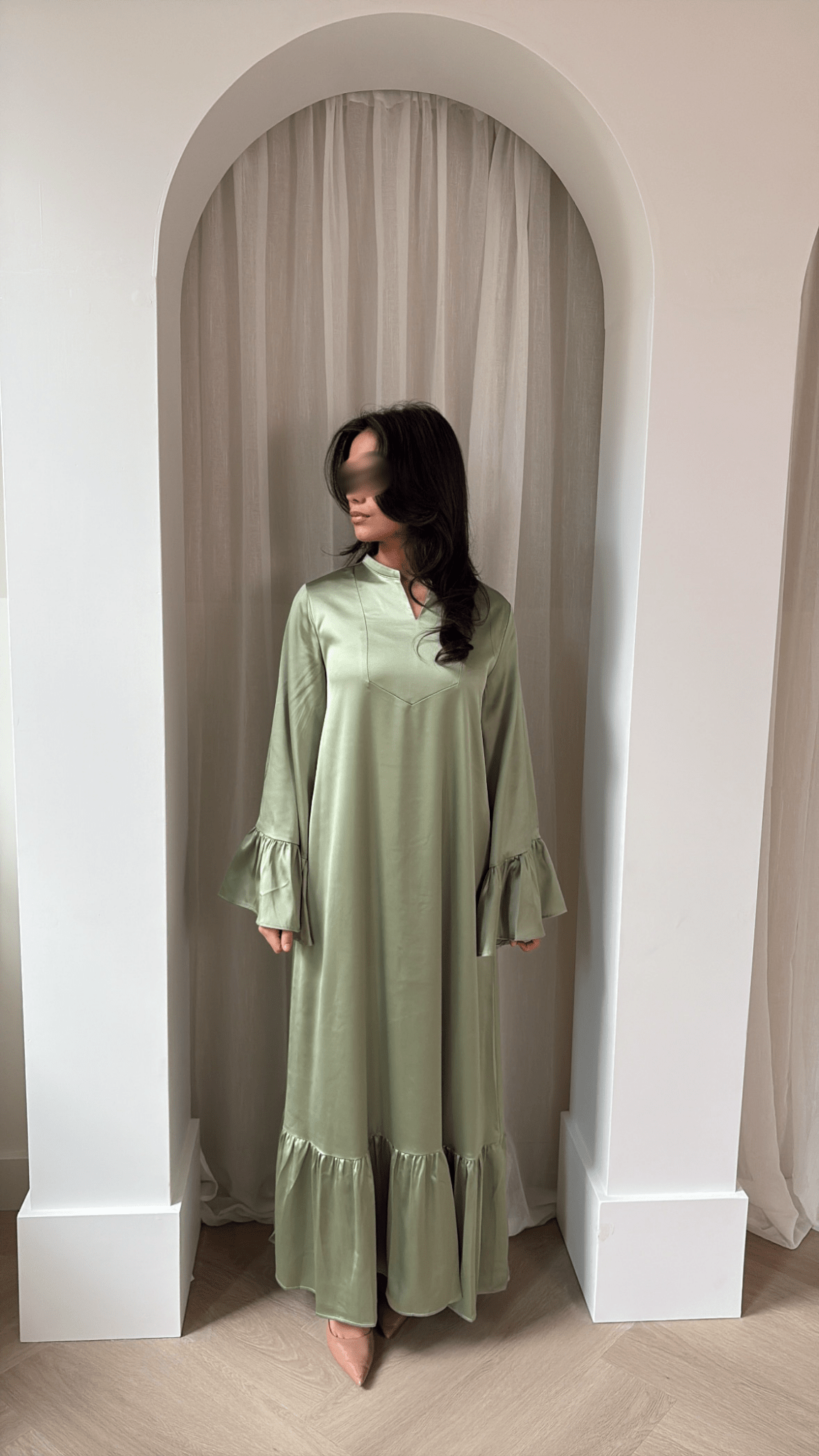 Flowy Amara Qaftan Pistachio