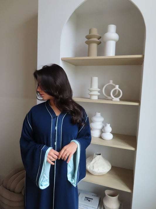 Qaftan Amira – Dark Blue x Baby Blue