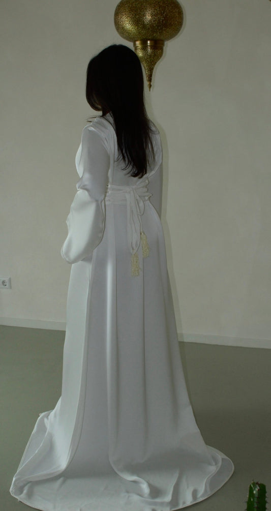 White Dress with Belt