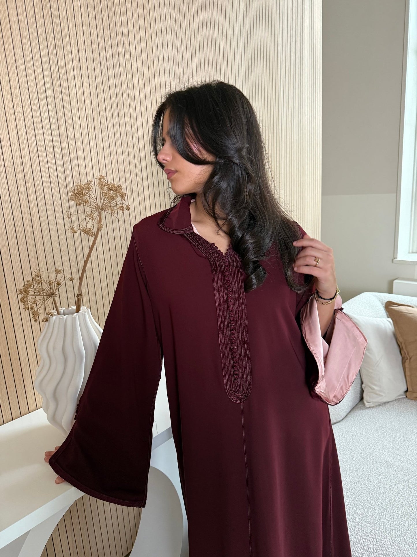 Qaftan Tasneem Burgundy x Rose