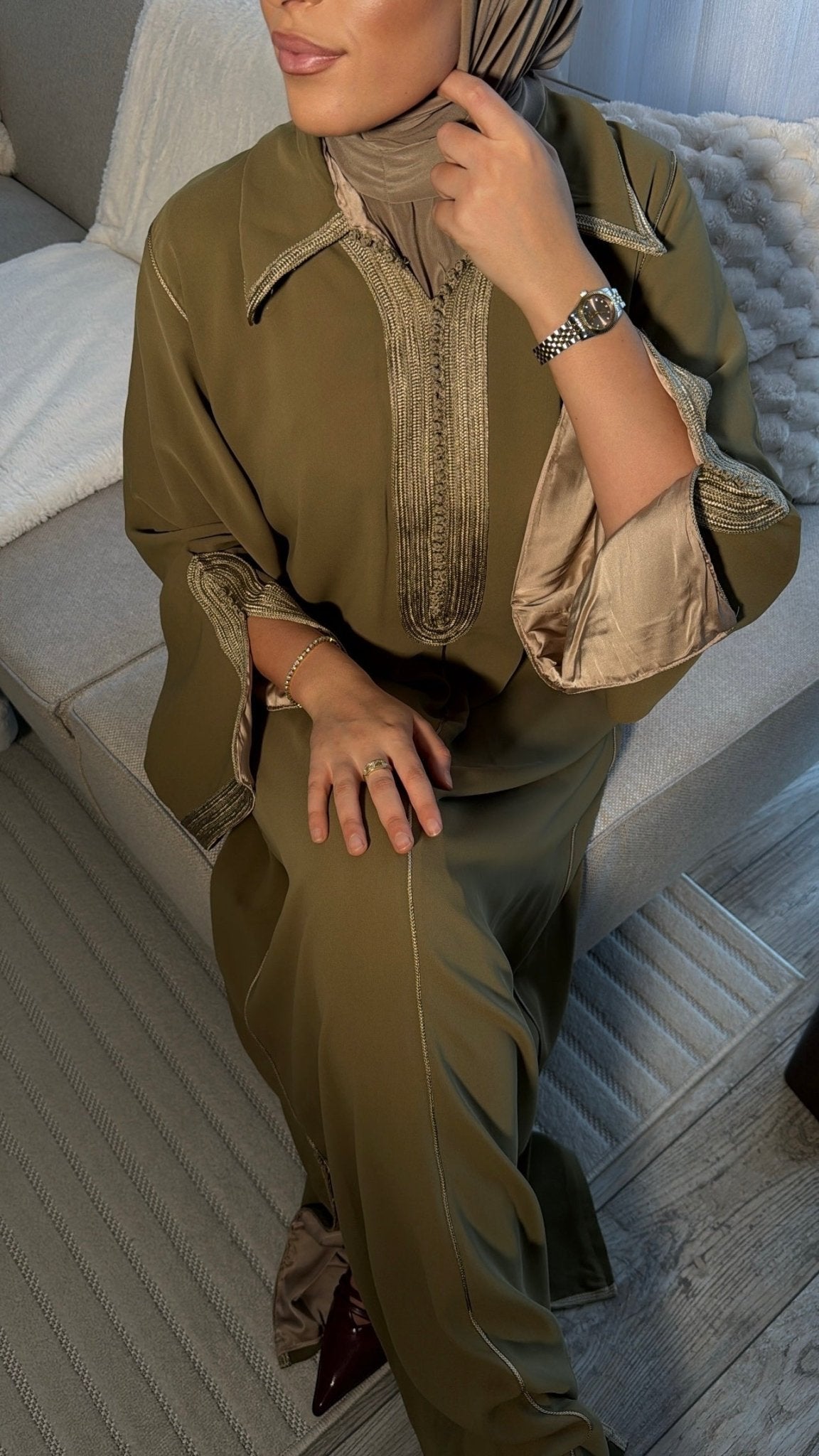 Qaftan Tasneem Sage Olive