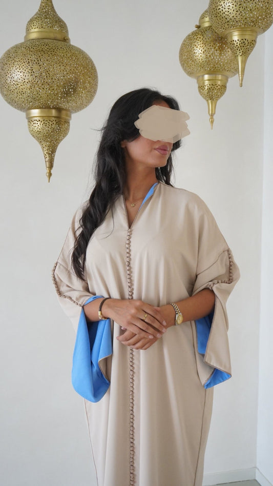 Qaftan Nisa Beige x Blue