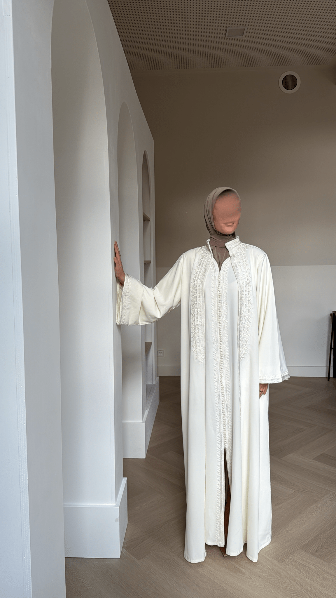 Two Piece Qaftan Royal White