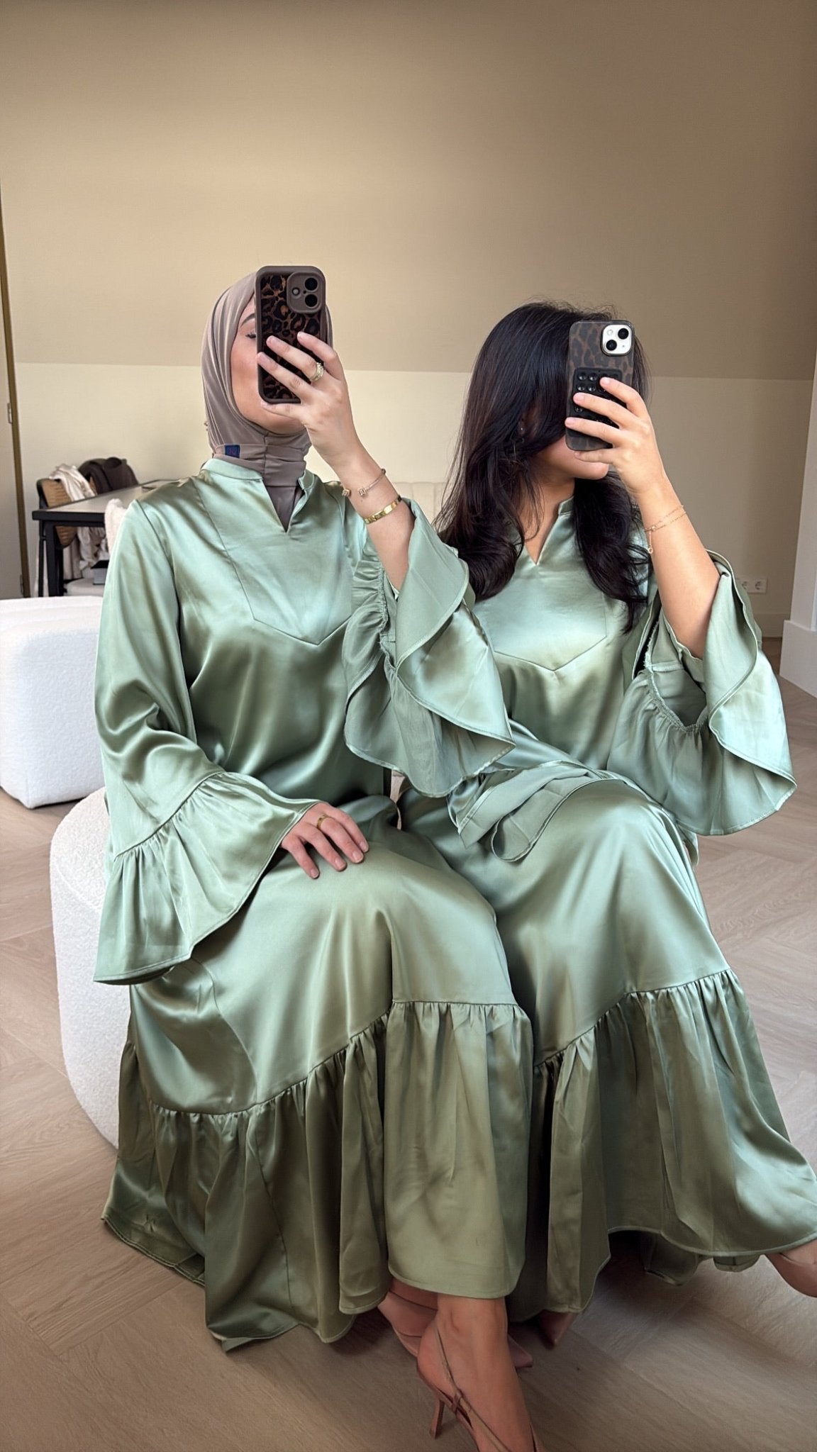 Flowy Amara Qaftan Pistachio