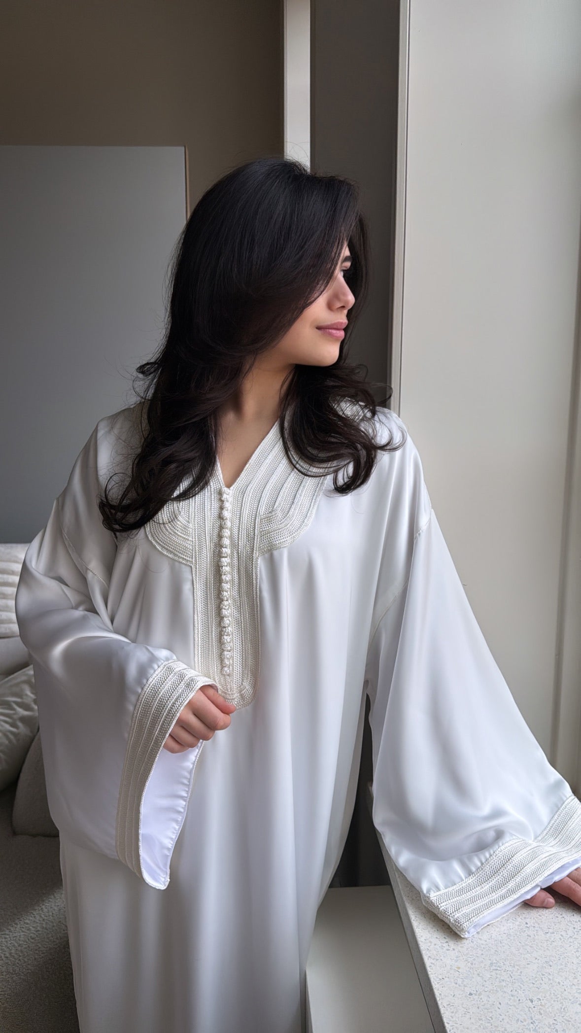 Layaan Qaftan – Bridal White