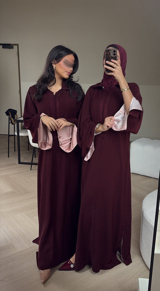 Qaftan Tasneem Burgundy x Rose