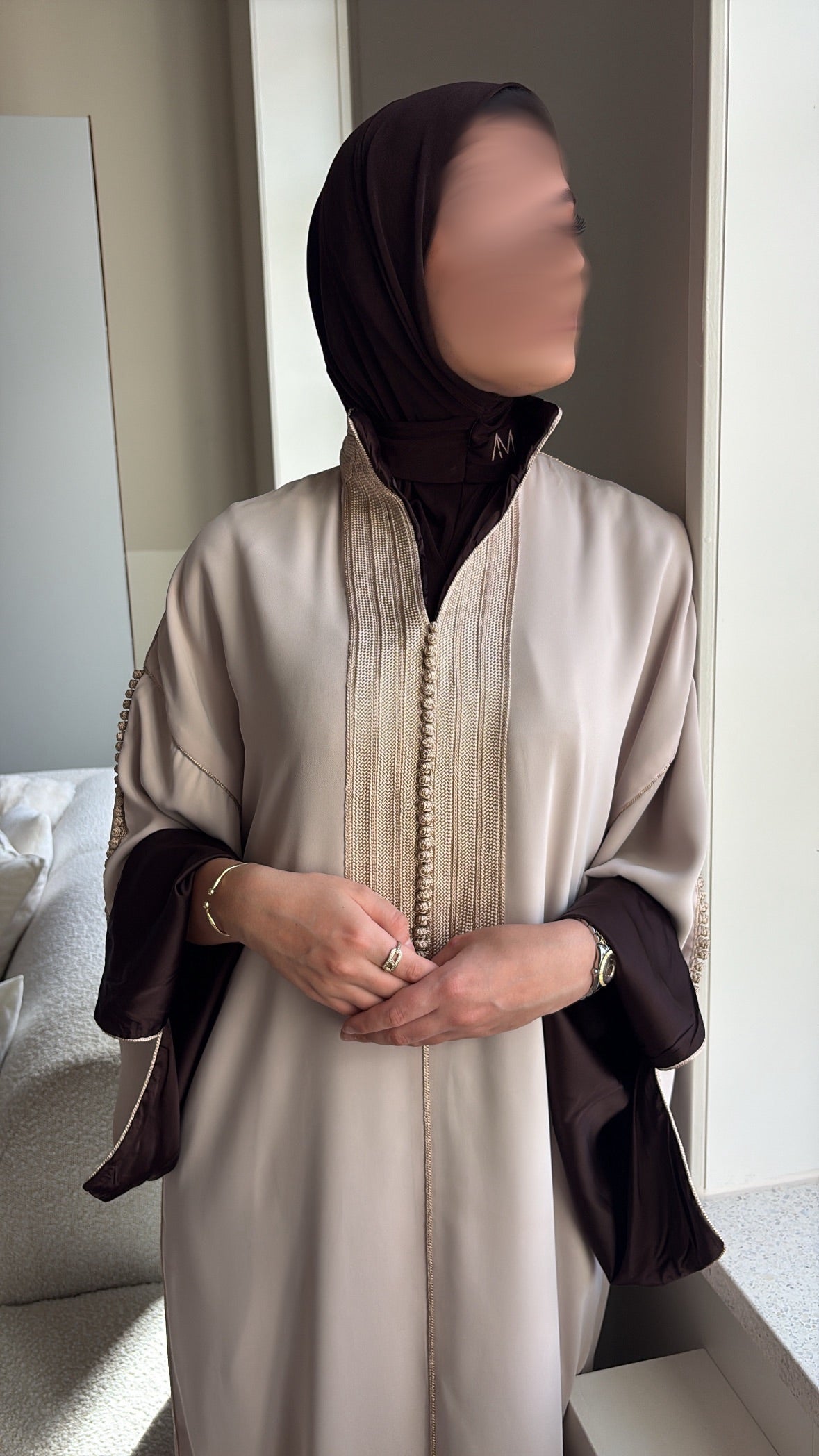 Yara Qaftan – Beige x Brown